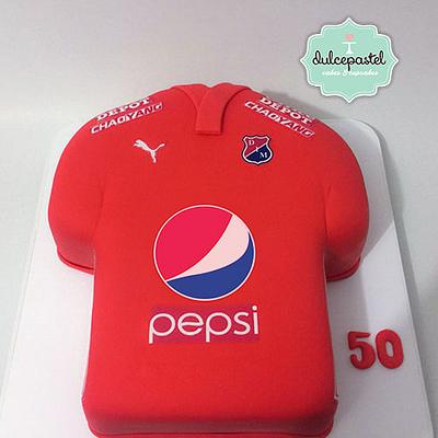 Torta Camisa Deportivo Medellín - Cake by Dulcepastel.com