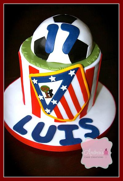 Athletico Madrid Cake - Cake by Andrea'sCakeCreations