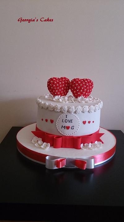 Septimo aniversario de boda - Cake by Georgia´s Cakes 