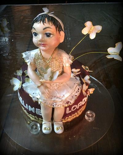 The girl & butterflies - Cake by Laly Mookken's Cakes