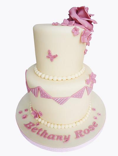 Vintage christening cake - Cake by Vanilla Iced 