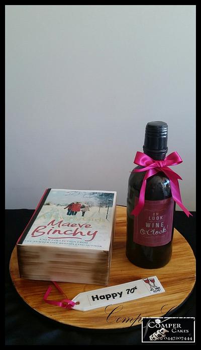 Bottle cake , Book cake  - Cake by Comper Cakes