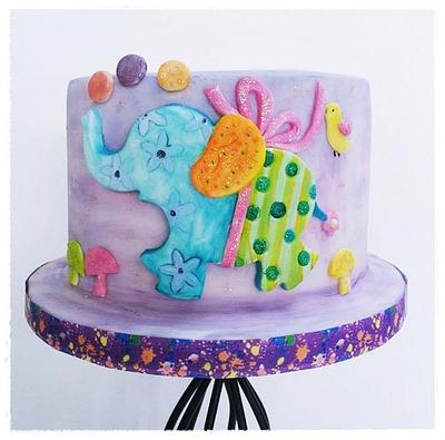 Gift wrapped Elephant  - Cake by Time for Tiffin 