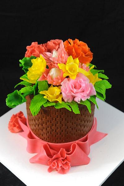 Little Flower Basket Cake - Cake by Sugarpixy