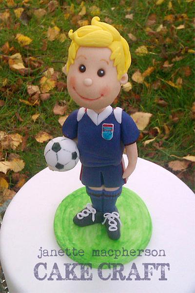 Footballer - Cake by Janette MacPherson Cake Craft
