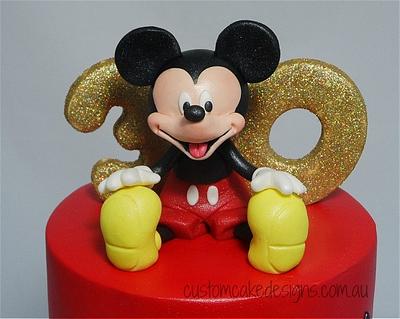 Mickey 30th Birthday Cake - Cake by Custom Cake Designs