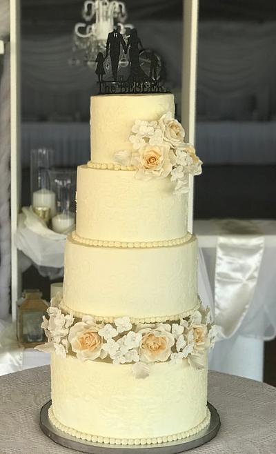 Sara’s Wedding Cake - Cake by The Butterfly Baker 
