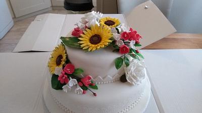 Sunflower wedding cake - Cake by Jan