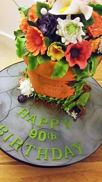Flower Pot Cake - Cake by The Sugar Cake Company