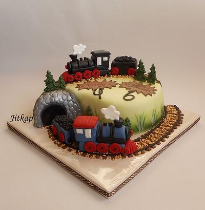 Trains - Cake by Jitkap