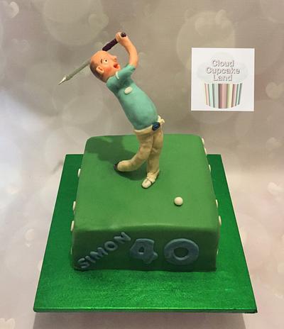Golfer cake - Cake by Deb