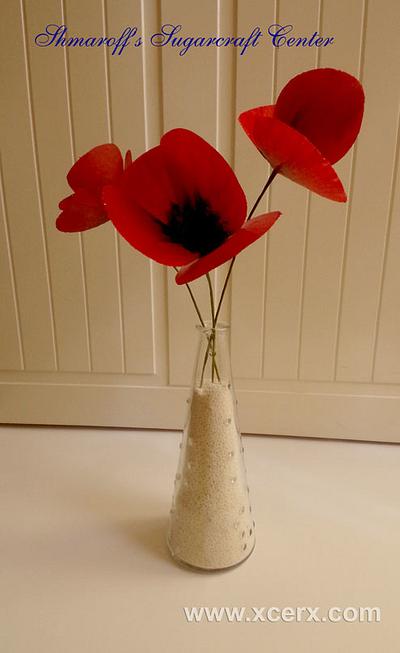 Wafer Paper Poppy - Cake by Petya Shmarova