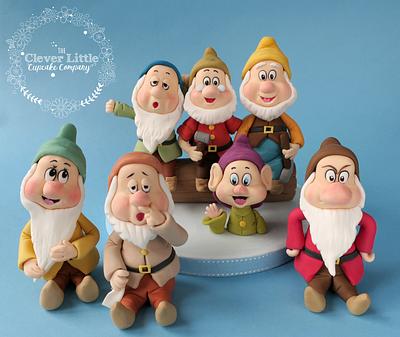 Seven Dwarfs Fondant Figures - Cake by Amanda’s Little Cake Boutique