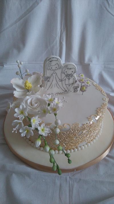 Mini wedding cake - Cake by Zuzana Kmecova