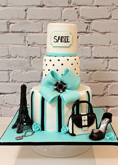 Paris Girly Birthday Cake - Cake by Pearls and Spice