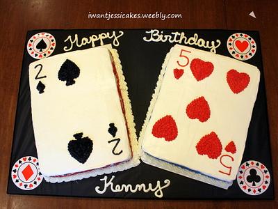 Poker themed birthday cake & treats - Cake by Jessica Chase Avila