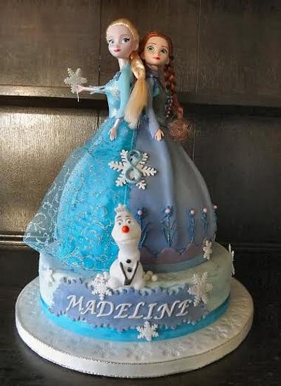 Anna & Elsa Twin Frozen Doll Cake :) - Cake by Storyteller Cakes