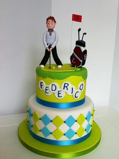 Golf player cake - Cake by Bella's Bakery