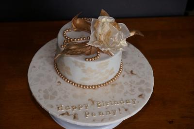 Golden Flower Cake - Cake by Doroteya