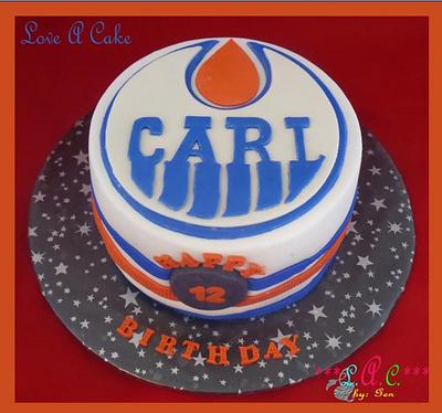 Oilers-themed Birthday Cake - Cake by genzLoveACake