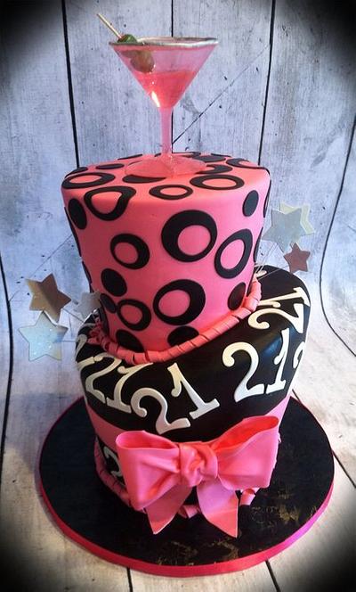 21st martini birthday cake - Cake by Skmaestas