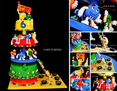 My Twins' Sixth Birthday m&m'S Cake - Cake by Cake A Moda