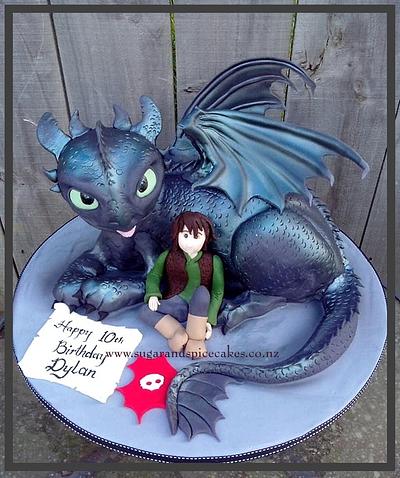 Toothless & Hiccup - Cake by Mel_SugarandSpiceCakes