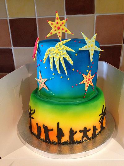 Firework cake - Cake by Lou Lou's Cakes