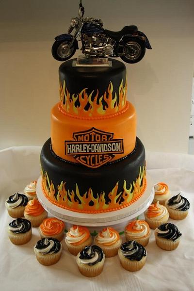 Harley Davidson birthday cake - Cake by Simplysweetcakes1