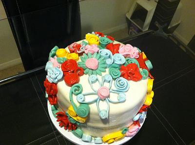Flower cake  - Cake by Baby cakes by amber