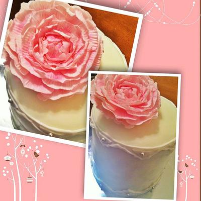 Lovely little peony cake - Cake by Marlene