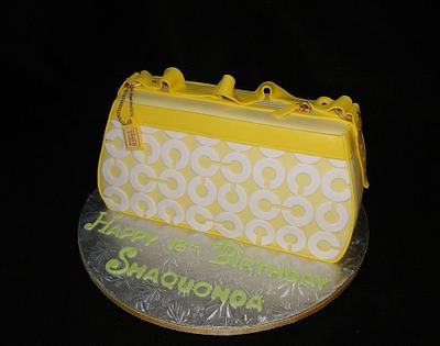 Yellow Coach Purse - Cake by Elisa Colon