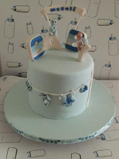 Baby shower cake for a boy - Cake by JanineD