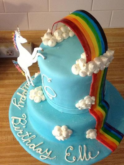 Unicorn Rainbow cake - Cake by Chrissa's Cakes