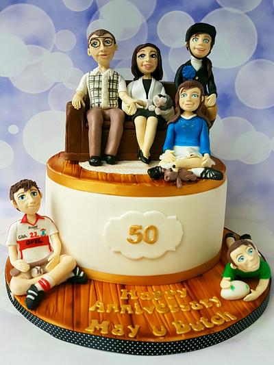 50th Anniversary cake  - Cake by Jenny Dowd