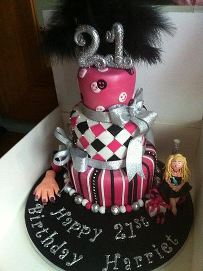 21st birthday - Cake by Donnajanecakes 