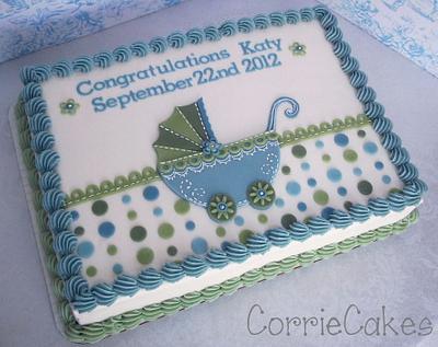 Baby buggy/polka dots - Cake by Corrie