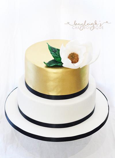 Gold wedding cake  - Cake by Kayleigh's cake boutique 