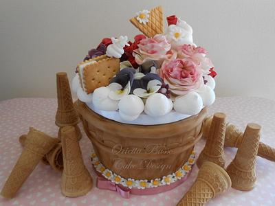Un gelato colmo di fiori - Cake by Orietta Basso