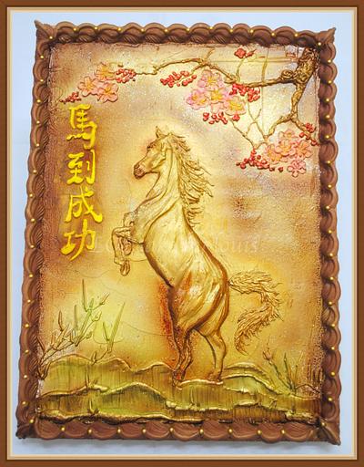 Horse Picture Frame - Cake by Louis Ng