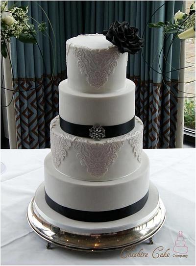 Monochrome cake - Cake by The Cheshire Cake Company 