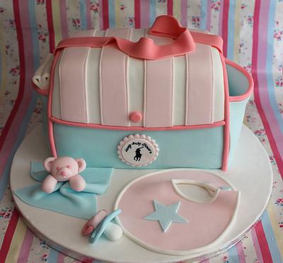 Diaper/Nappy bag for a baby shower - Cake by Cake Creations By Hannah