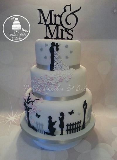 Silhouette Wedding Cake - Cake by Natalie's Cakes & Bakes
