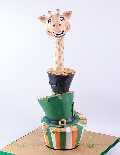 St Patrick's Day & Giraffe theme Mad Hatter Birthday Cake - Cake by Enchanting Merchant Company