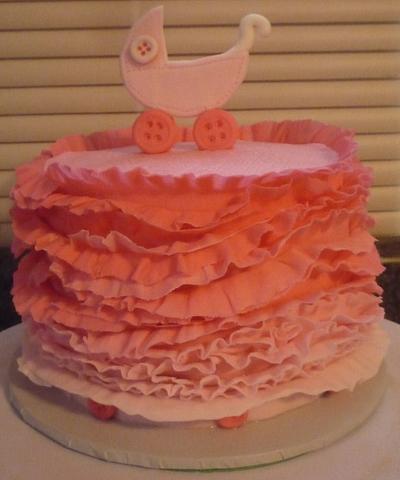Pink ruffles - Cake by Natali