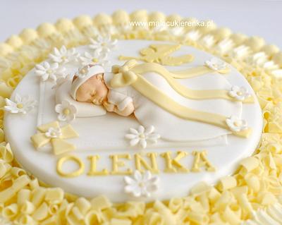 Yellow Christening Cake - Cake by Natalia Kudela