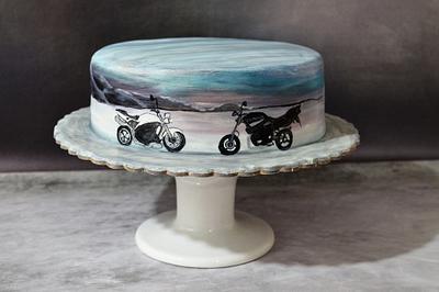Freehand painted cake  - Cake by  Despina Vrochidou