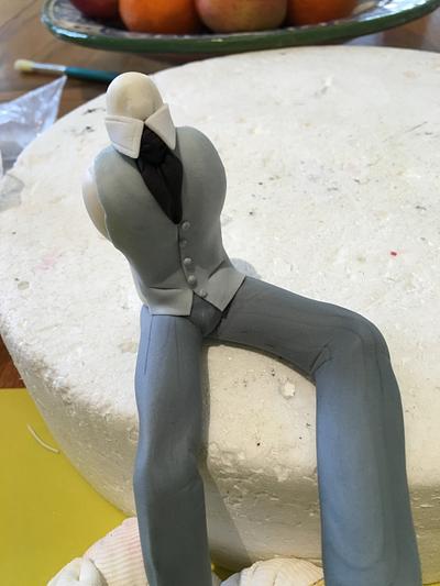 Groom in the making - Cake by Ele Lancaster