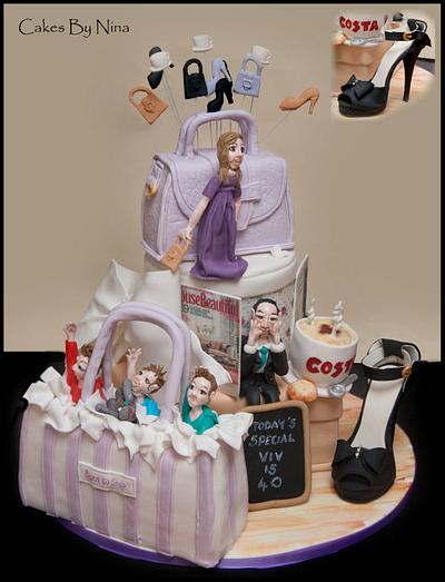 Lady Loves to Shop - Cake by Cakes by Nina Camberley
