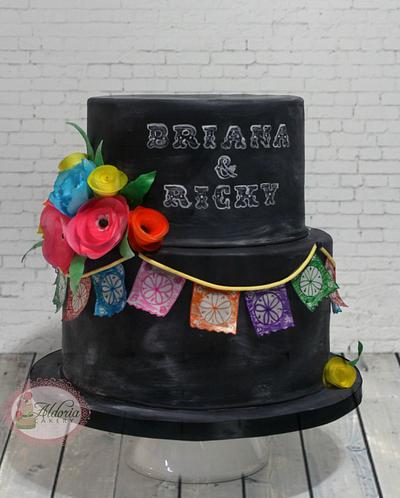 Chalkboard fiesta cake - Cake by Aldoria Cakery